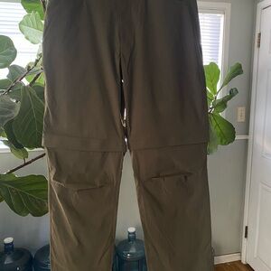 Eddie Bauer Men's Convertible Hiking Pants Size 32 X 30 Color Olive Green